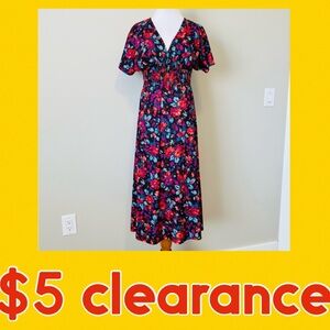 Pull&Bear Multicolor Floral Maxi Dress